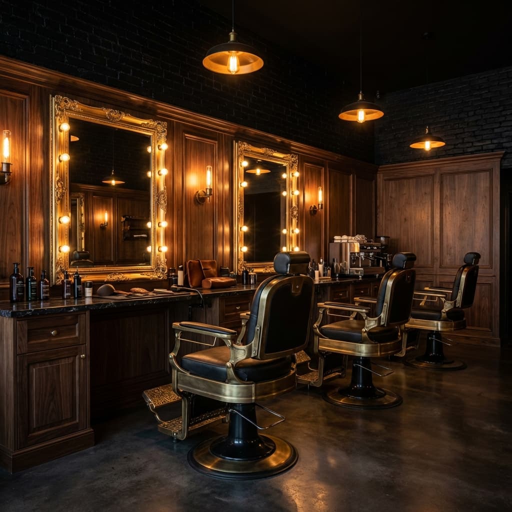 Luxury Barbershop Interior